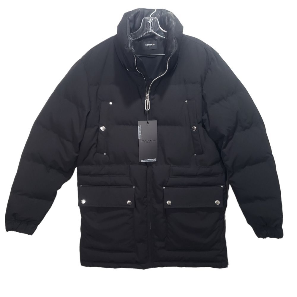 NWT The Kooples | Black Down Puffer Parka Jacket Coat | Mens Small